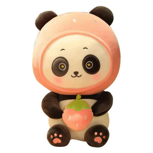 Pink fruit panda plush doll